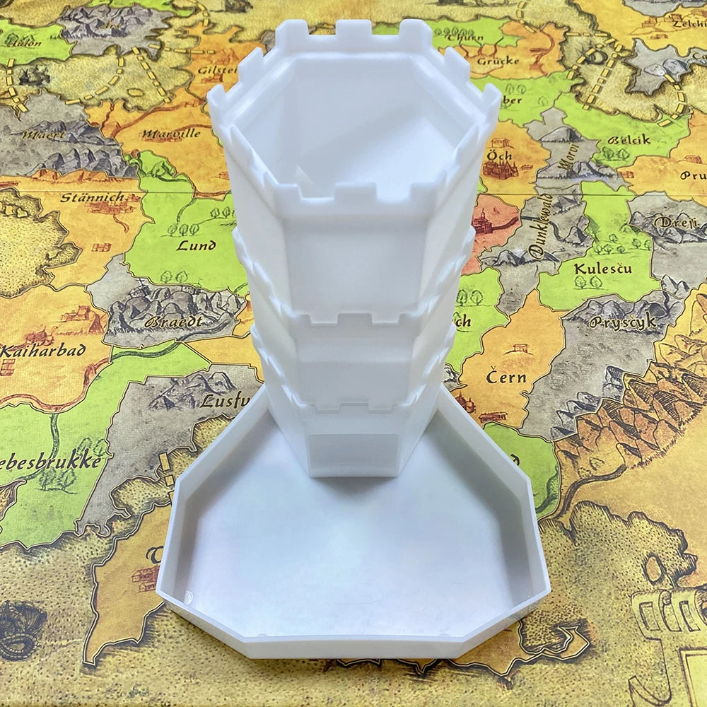 Bricks Castle Dice Tower  Dice Rolling Tray Tower - Perfect for D&D Game RPG and Tabletop Gaming Best Gift