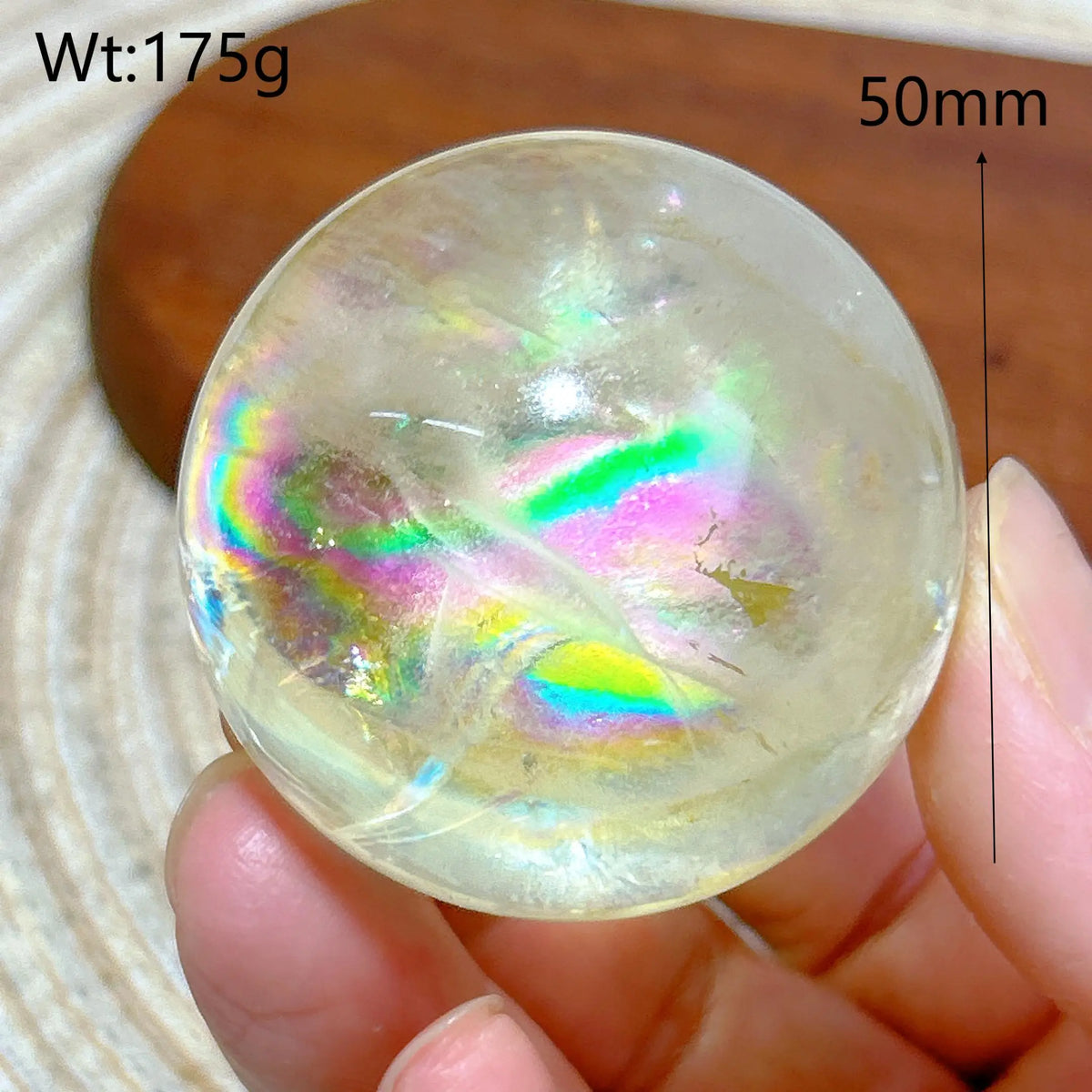 Healing Natural Crystal Brazil Smokey Citrine Quartz Sphere Rainbow Polished Ball High Quality Precious Home Decoration Gift