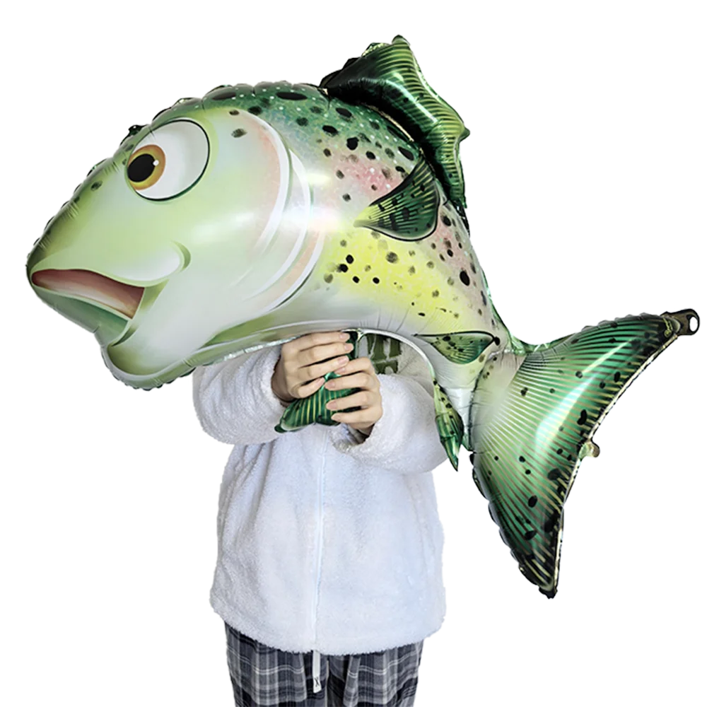 Fish Balloons Realistic Balloons Fishing Birthday Party Decor Cute Inflatable Fish Balloons for Fishing Theme Party Decorations
