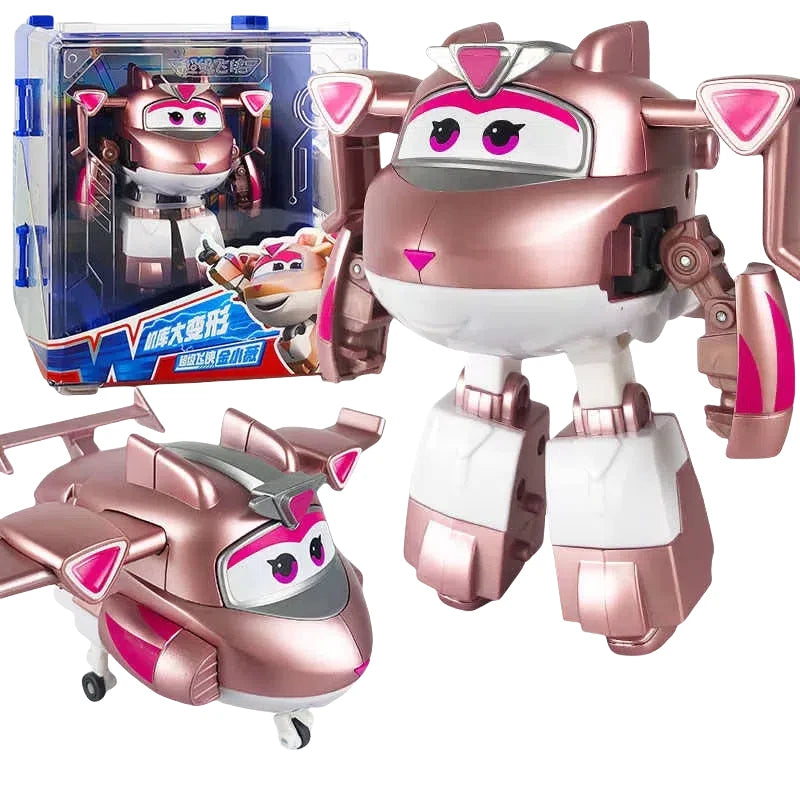 New Hot Super Wings Large Transformation Anime Transformation Flat Robot Action Character Transformation Toy Children'S Gift
