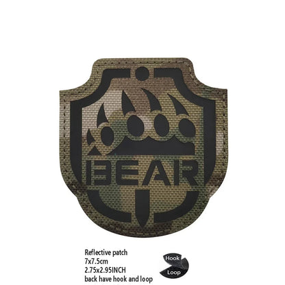 PVC Rubber Patch USEC Team Badge BEAR Magic Armband IR Reflective Tactical Morale Backpack Hook and Loop Patches for Clothing