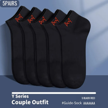 MiiOW Pure Cotton Short Sock Men Sport Non-Slip Invisible Ankle Sock Summer Anti Sweat Deodorant Breathable Business Dress Sock
