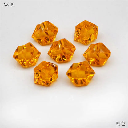 100Pcs 11*14mm Crushed Diamond Ice Crystal Clear Plastic Rocks Fake Diamonds Clear Acrylic Gems  for Decor Photography Prop