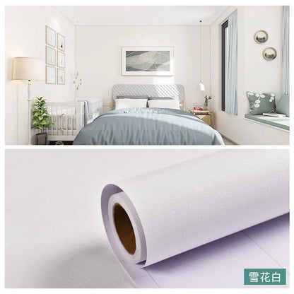 Macaron DIY Solid Color Stickers Self-adhesive Thickened Waterproof PVC Bedroom Dormitory Wardrobe Wall Renovation Wallpaper