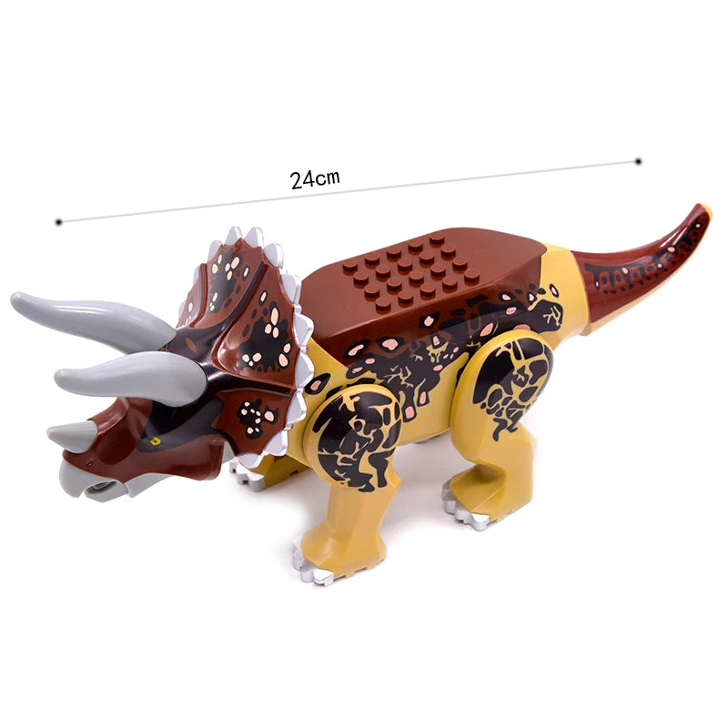 Jurassic Dinosaurs Spinosaurus Large Brick Toy Joints Open Mouth 7 Color Designs, Collectible Decor DIY Puzzle Assembly Gift