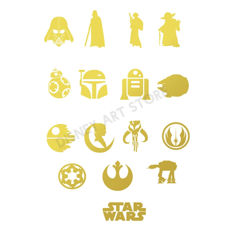 Space Wars Symbol Vinyl Decals Galactic Door Window Decor Removable Stickers Kids Boy Birthday Party Favors Glass Cups Sticker