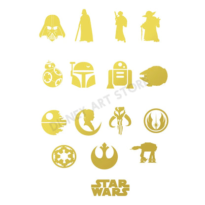 Space Wars Symbol Vinyl Decals Galactic Door Window Decor Removable Stickers Kids Boy Birthday Party Favors Glass Cups Sticker