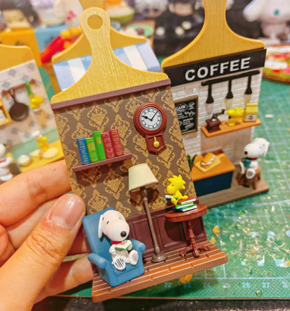 Re-Ment Peanuts Snoopy Miniature Scene Blind Box Wall Hanging Cutting Board Pendant Food Play Figure Daily Life Mini Diorama Set