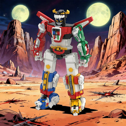 MOC Voltroned Robot Action Figure Building Blocks Anime Figure Technical Mecha Bricks Constructor Model Brick Set Children Toys