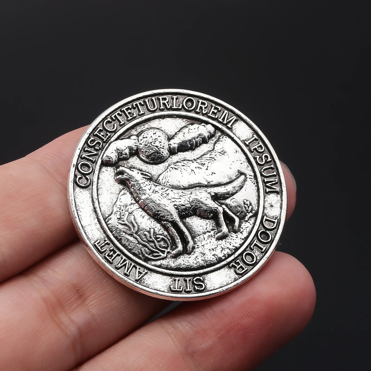 Residents Evils Commemorative Lion Badge Statue Decryption Coins Keychain RPD Raccoon City Police Station Keyring Unisex Jewelry
