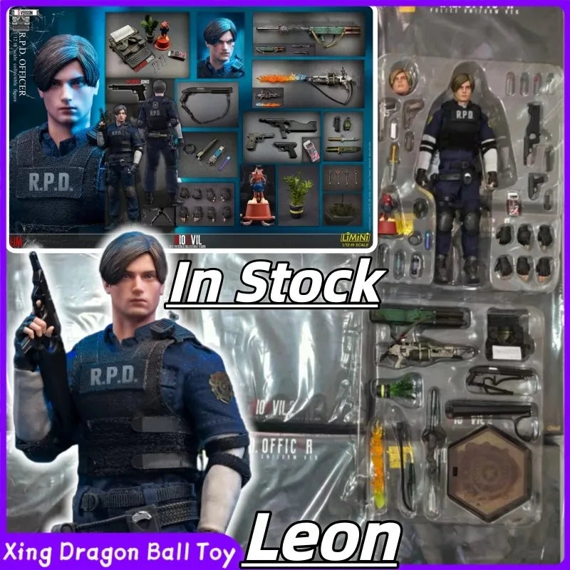 【SHIP IMMEDIATELY】LIMTOYS LiMiNi Resident Evil 2 Series Officer Leon Kennedy Deluxe Version 1/12 Action Figure Gift Toys Collect