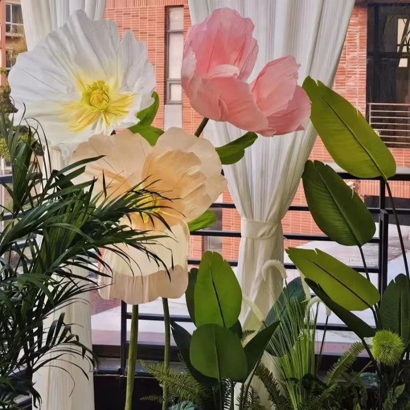 180cmGiant Artificial Paper  Flowers   Wedding Decoration Home Decor Mariage Party Supplies Window Garden Decoration Accessories