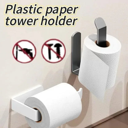 Self Adhesive Towel Rack, Wall Mounted Bathroom Supplies, Bathroom Towel Rack Hanger, Non Perforated Toilet Paper Holder
