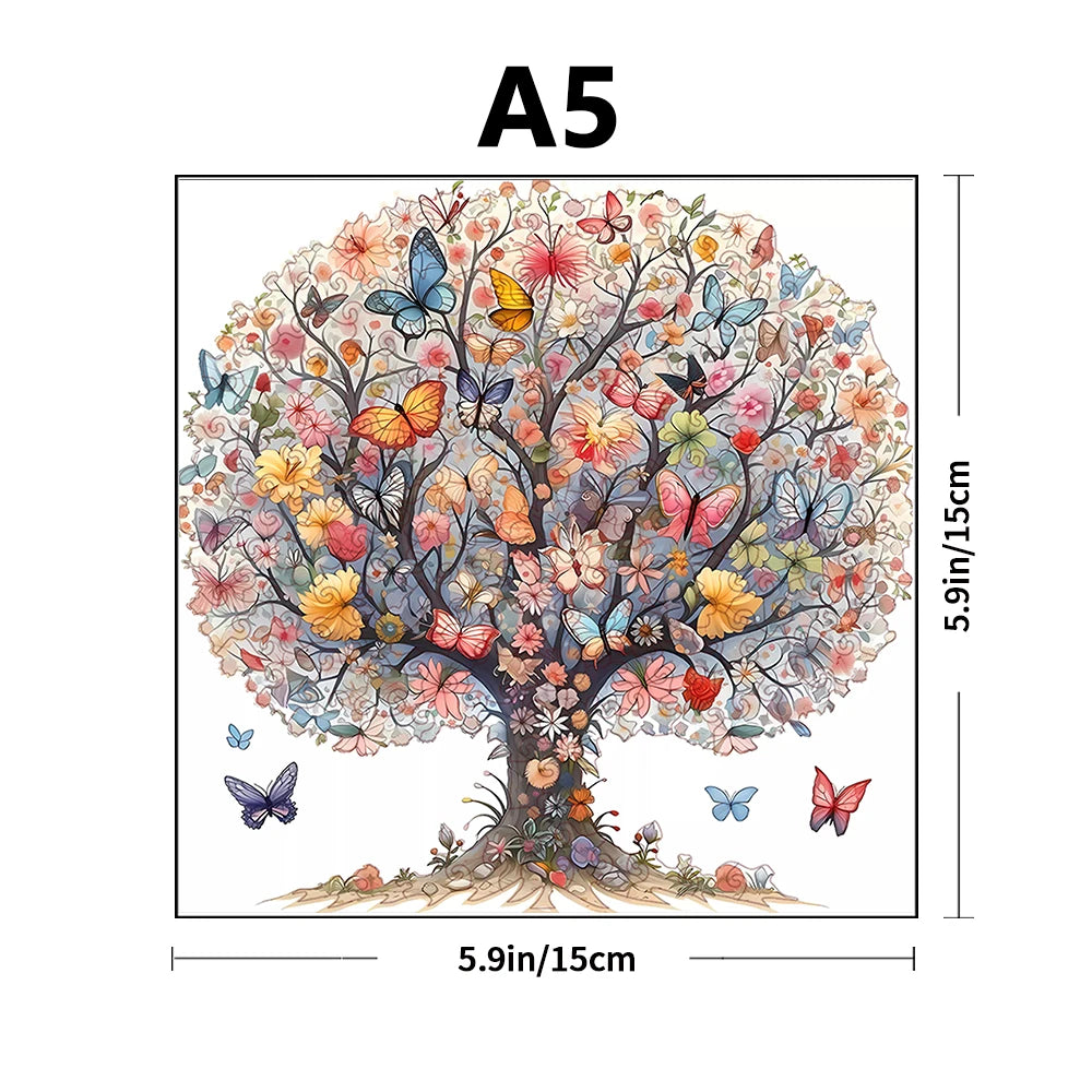 Wooden Puzzle - Adult Unique Alien Advanced Wooden Puzzle Gift - Happiness Tree, Ocean World Animal Jigsaw Puzzles Family Game