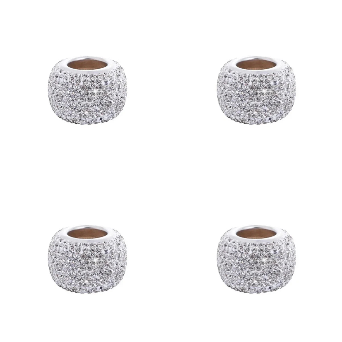 Universal Crystal Rhinestone Car Seat Headrest Ring Collars Decor Charms Diamond Bling Car Interior Accessories For Women Girls