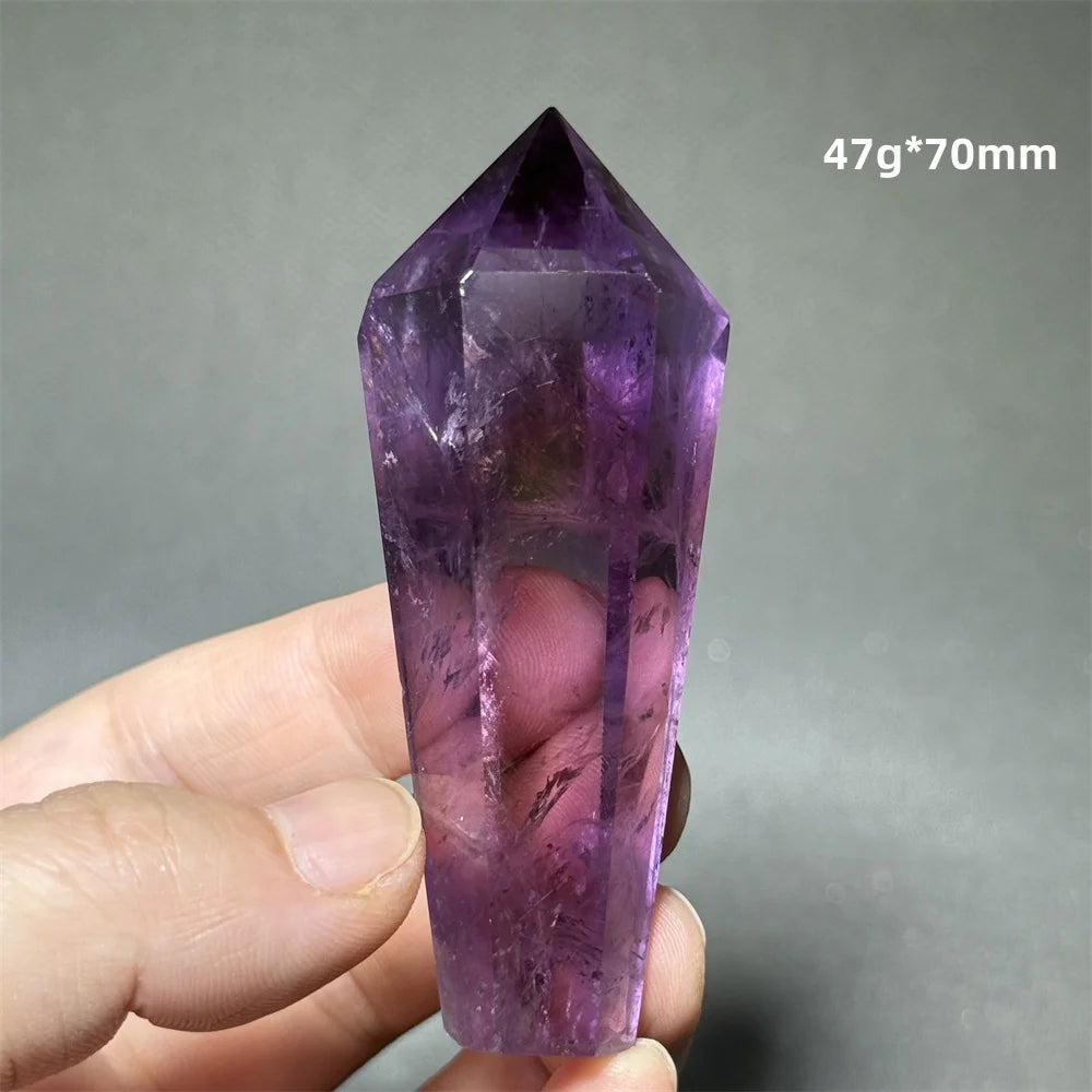 Amethyst Scepter Natural Mineral Quartz Gem Aura Spiritual Meditation Treatment Energy Home Garden Feng Shui Decoration