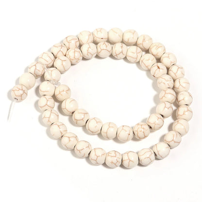 Natural White Turquoises Stone Beads 3-16mm Gemstone Spacer Bead for Jewelry Making DIY Bracelet Necklace Beaded Accessories