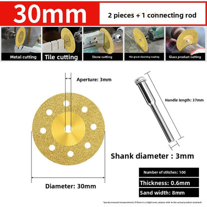 Tiling Cutting Small Slices Titanium-Coated Diamond Sand Small Saw Blades Stone Ceramic Jade Joint Cleaning and Grinding Sheets