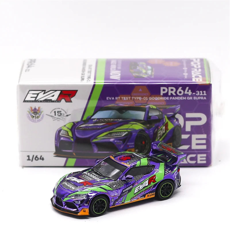 POP RACE 1:64 SINGER DLS TURBO NSX GT3 EVO22 EVA RT TEST TYPE-01 Diecast Model Car