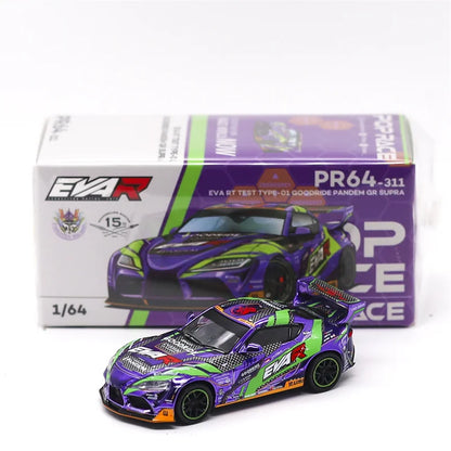 POP RACE 1:64 SINGER DLS TURBO NSX GT3 EVO22 EVA RT TEST TYPE-01 Diecast Model Car