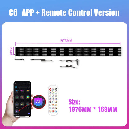 Led Eyes for Truck Led Matrix Panel RGB LED Car Panel DIY Programmable Bluetooth App Control Scrolling Advertising Light