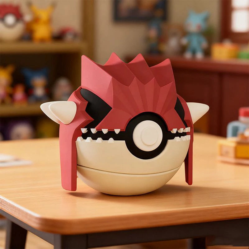 Pokemon Pokeball Figurine Pikachu Anime Character 3D Model Desktop Ornament Cartoon Collectible Decoration Perfect Gift for Fans