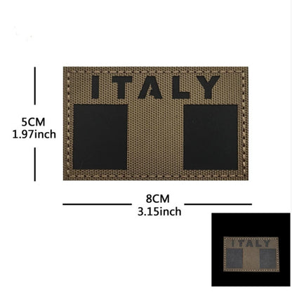 Italy Infrared IR Reflective Patch Italian Italia Sicily Sardinia Sicilia Flag Applique Badge Tactical Armband ITA GIS