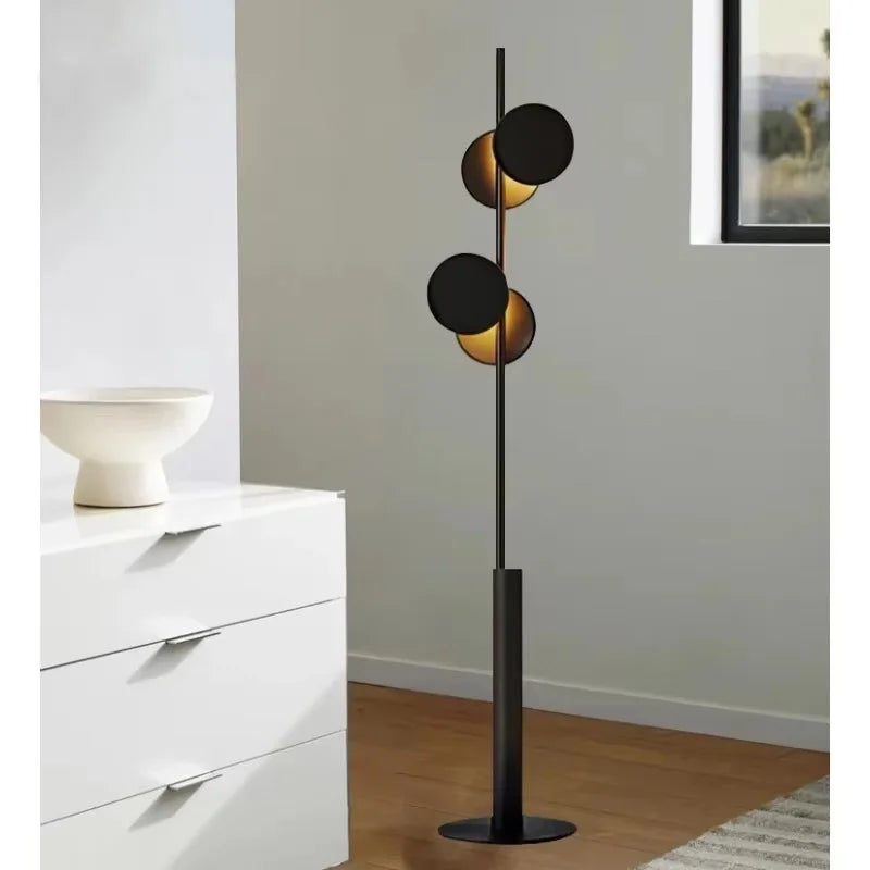 Modern Premium Black LED Floor Lamp for Living Room Sofa Side Bedroom Bedside Ambient Lighting Home Decorative Standing Light