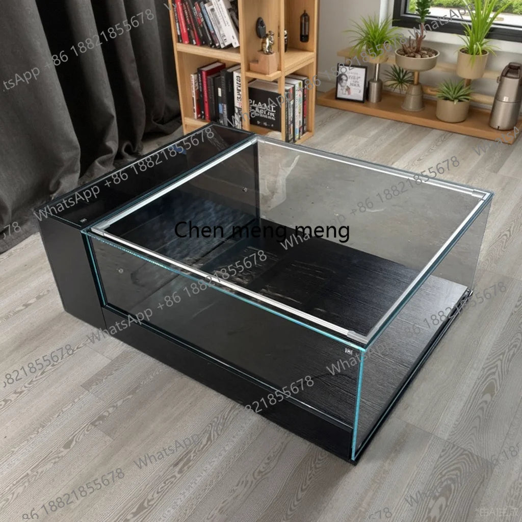 Model display cabinet home coffee table glass dustproof display cabinet creative customization
