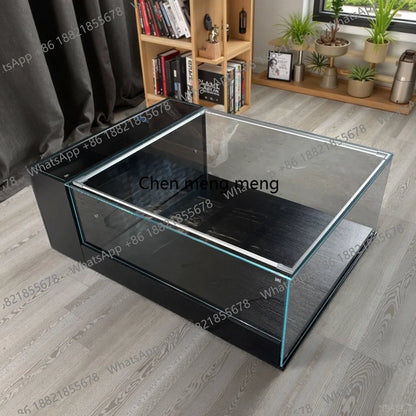 Model display cabinet home coffee table glass dustproof display cabinet creative customization