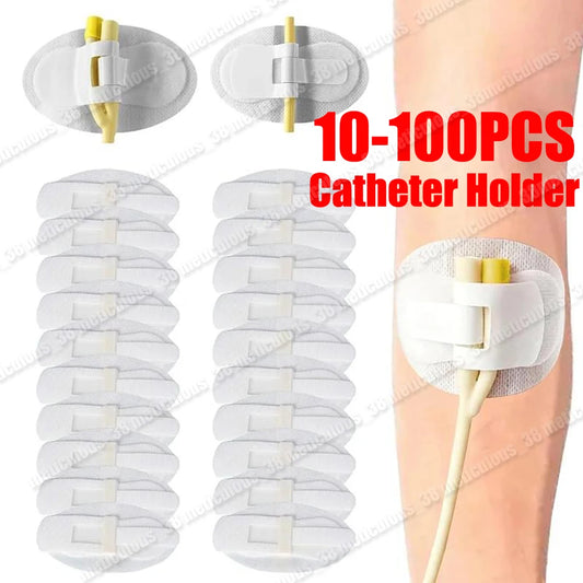 10-100pcs Catheter Stabilization Device, Catheter Tube Holder, Adhesive Catheter Urinary Leg Bag Leg Band Holder
