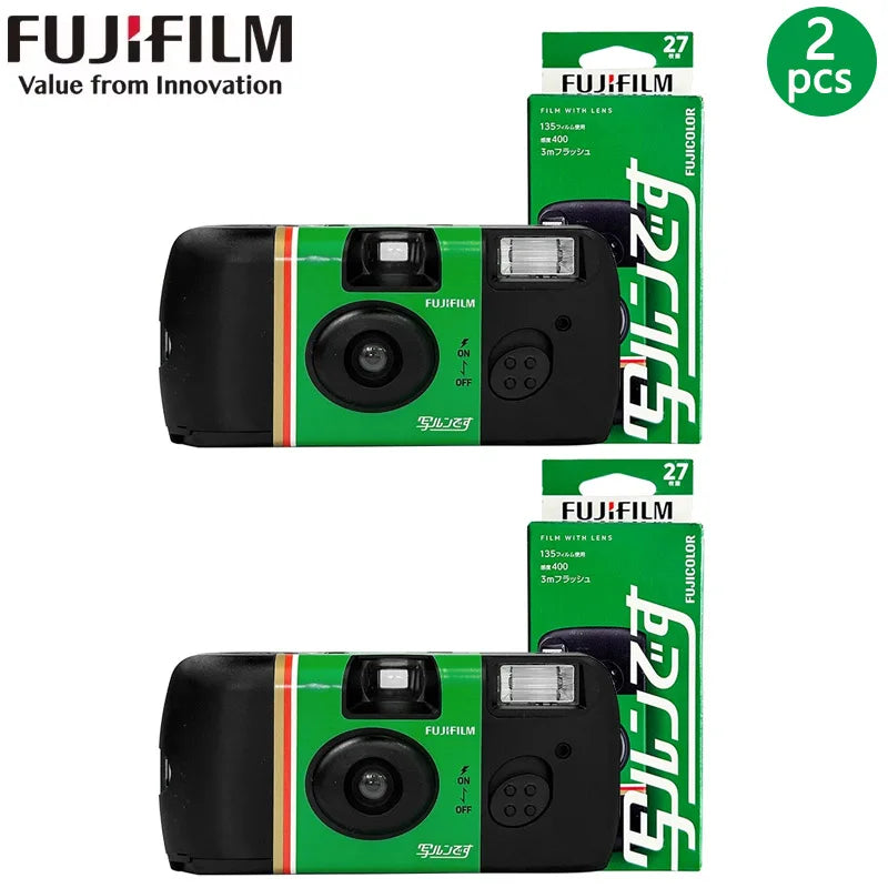 1-6PCS Fujifilm QuickSnap ACE 400 Power Degrees with Flash 27 Photo Exposures Single Use One Time Use Disposable Film Camera