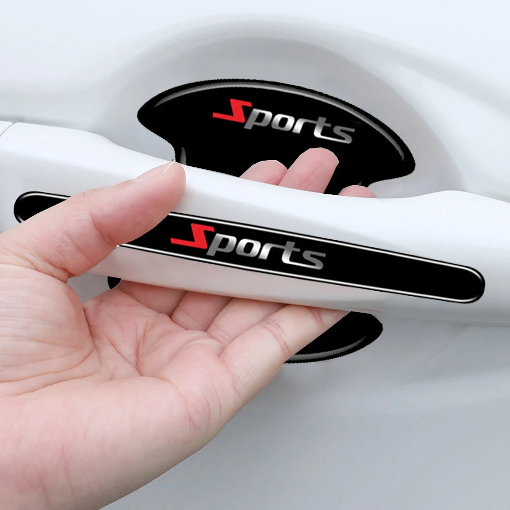 8PCS Car Door Handle Bowl Anti-Scratch Protector Stickers, Anti-Collision Protection Strip Auto Exterior Accessories