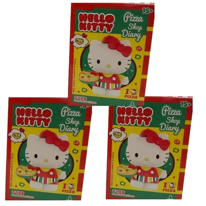 Authentic Hello Kitty Blind Box Pizza Shop Diary Series Cute Kt Figures Trendy Toy Desktop Ornament  Girls Valentine'S Day Gift