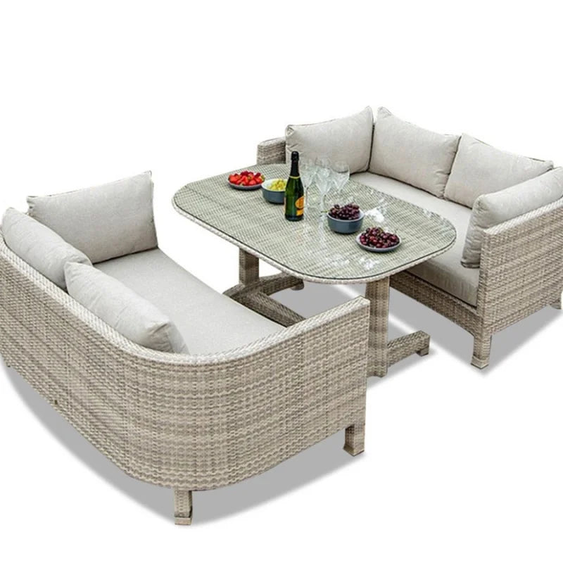 Outdoor Sofa Leisure Set, Garden Terrace Chair, Courtyard Balcony Double , -Woven Outdoor Imitation Rattan Sofa