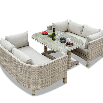 Outdoor Sofa Leisure Set, Garden Terrace Chair, Courtyard Balcony Double , -Woven Outdoor Imitation Rattan Sofa