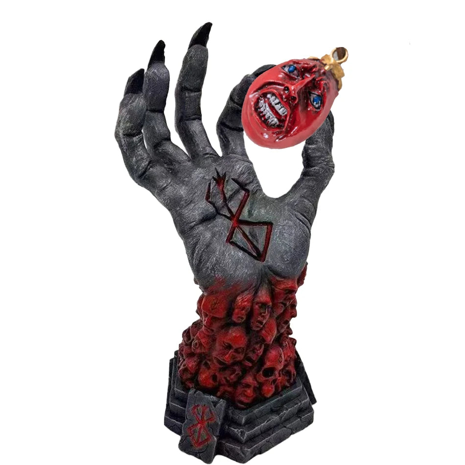 Berserk Figure Hand of God Statue Anime Handcraft Resin Ornament Halloween Skeleton Figurine Craft Desk Decoration Scary Props