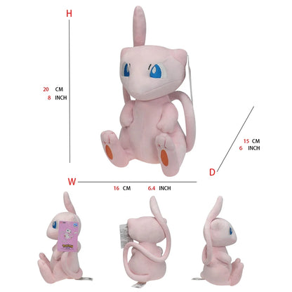 Mew Pokemon Plush Doll Kawaii Cartoon Go dex Mew Plush Toys Soft Stuffed Kawaii Anime Doll Pillow Birthday Gift For Kids