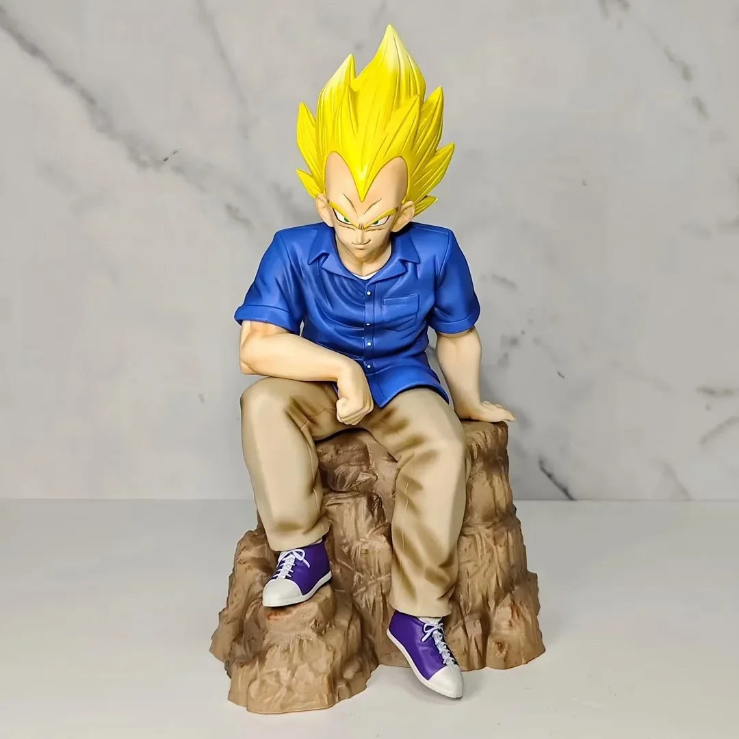 22cm Dragon Ball Figure Vegeta Anime Figure Pink Casual Style Vegeta Figurine Pvc Collection Statue Ornament Toys Model Gift