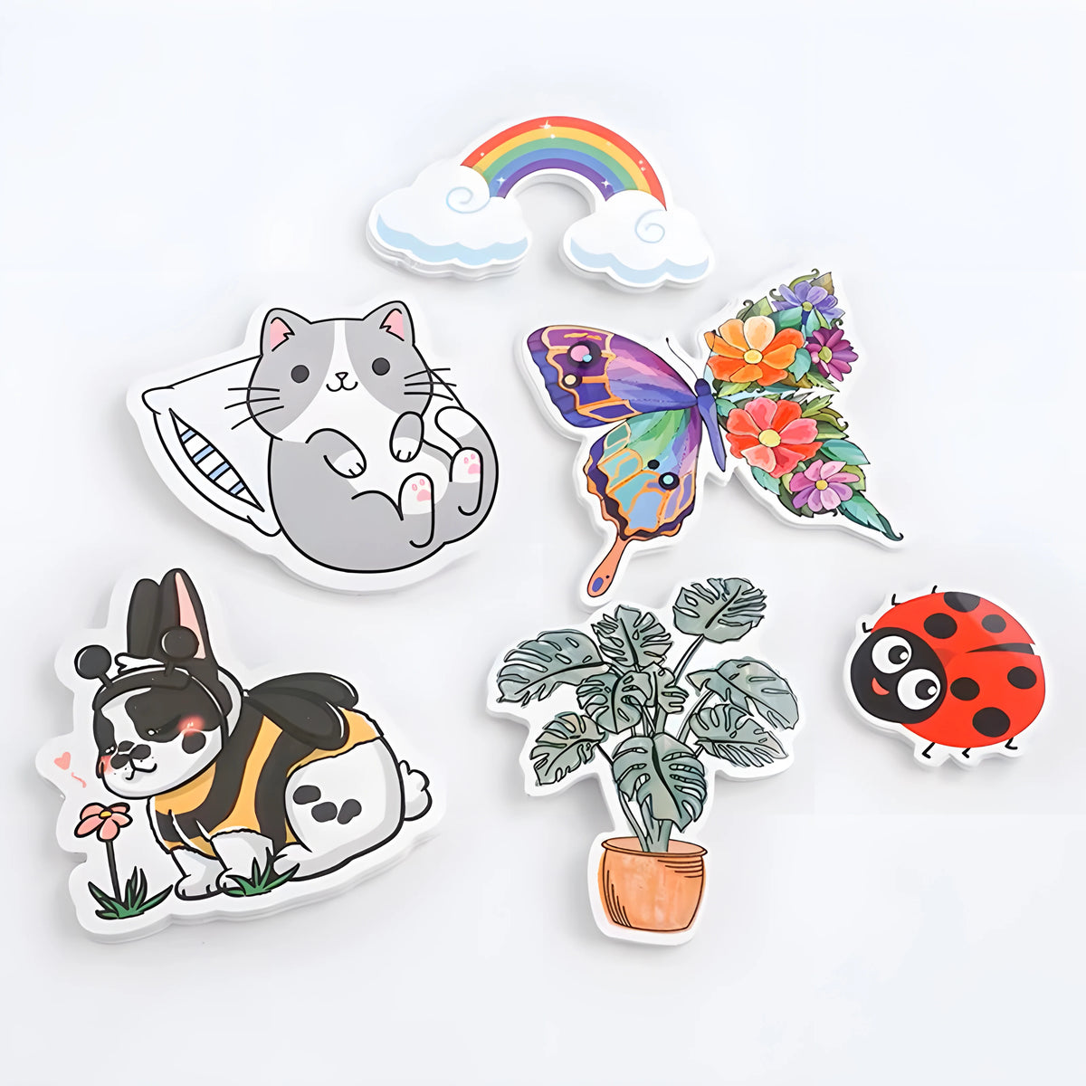 Custom Stickers Waterproof Your Own Logo Name Label PVC Vinyl Die Kiss Cut Kawaii Cute Laptop Aesthetics Sticker Self Adhesive