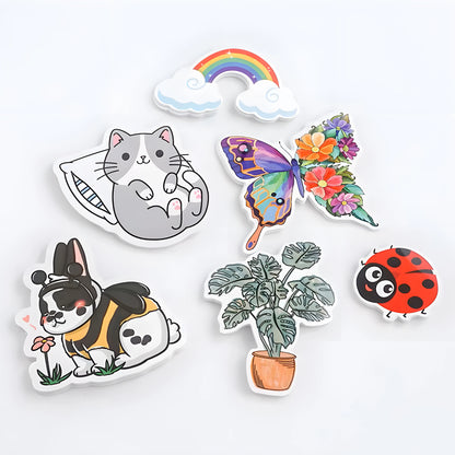 Custom Stickers Waterproof Your Own Logo Name Label PVC Vinyl Die Kiss Cut Kawaii Cute Laptop Aesthetics Sticker Self Adhesive