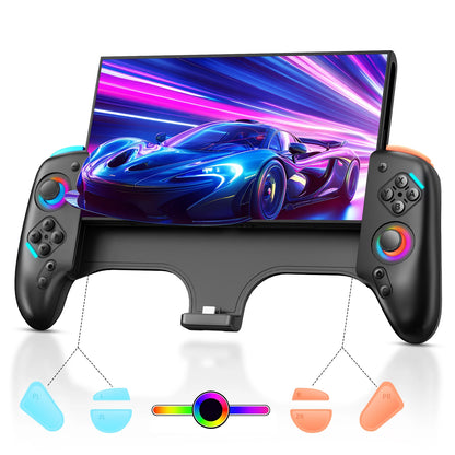 Controller For Nintendo Switch 2/Joycon One-piece Joypad,Wired RGB Gamepad 9Axis Gyro Dual Shock Turbo Programable Game Pad Grip