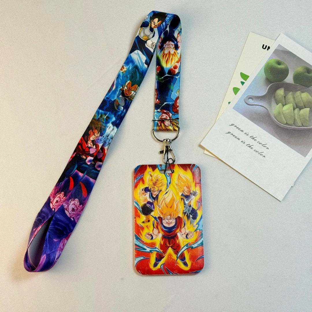 Dragon Ball Credential Holder Japanese Anime Lanyards for Key Neck Strap For Card Badge Gym Keychain Keyring Accessories Gifts