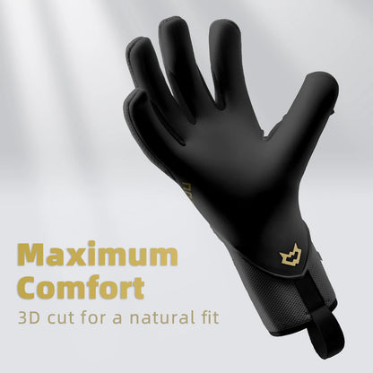 WVVOU Soccer Goalie Gloves,breathable football gloves,with 4+3mm adhesive super grip latex palm