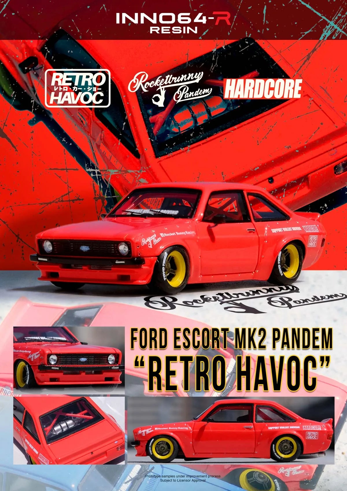 INNO 1:64 R89C 190E RX7 F40 S2000 R35 Diecast Model Car