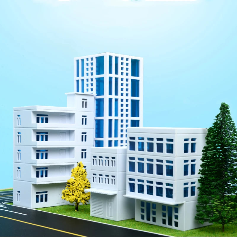 1/150 N Scale Diorama Models Architecture Building House Outdoor City Railway Layout Street Building Scene Model Toy Gift