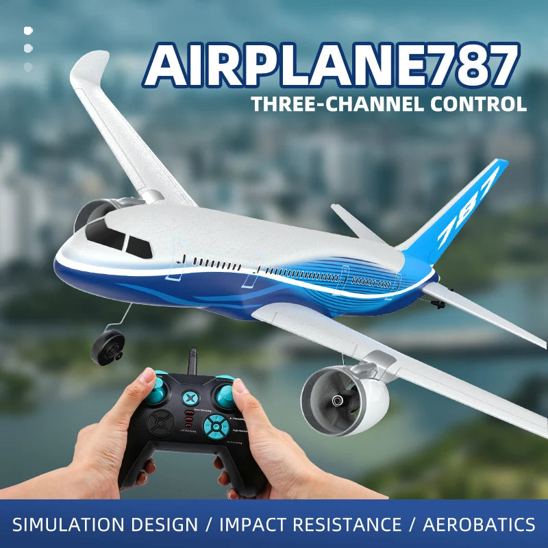 BM30 787 3CH RC Airplane 2.4G Remote Control Glider Intelligent Gyroscope EPP Foam Aircraft Plane Model Toys for Adults BM29