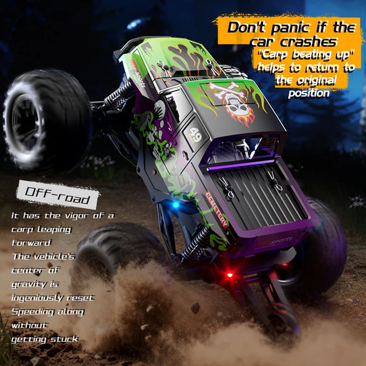 New JJRC High-Speed 1/18 RC Truck 2.4G 4WD Off-Road Large Wheel Brush All Terrain High-Speed Climbing Monster Car Toy Gift C8830