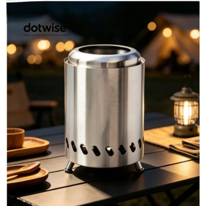 Mini Smokeless Stainless Steel Wood Stove Portable Camping Fire Stove