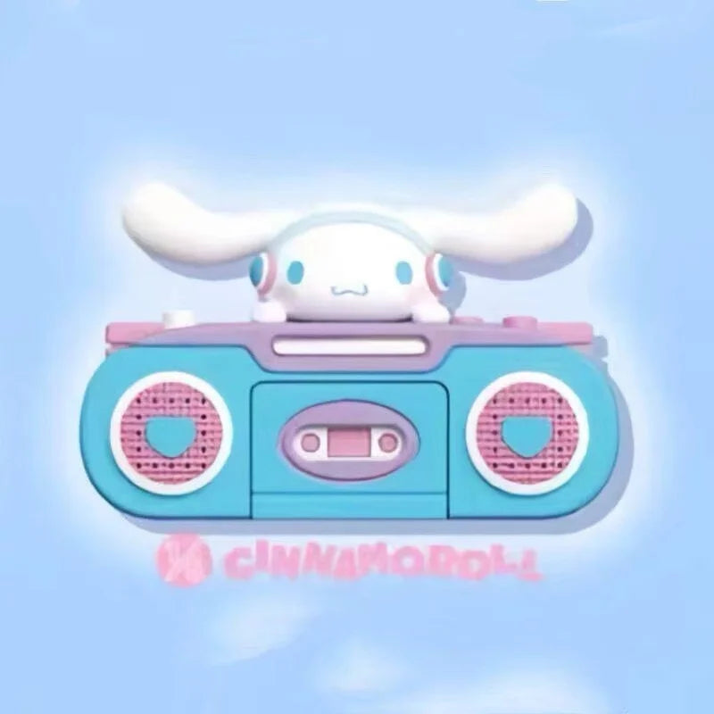 In Stock Hello KT Retro Tape Recorder Blind Box Talking Collectible Figure Desktop Ornament Cute Gift For Anime Fans Kids
